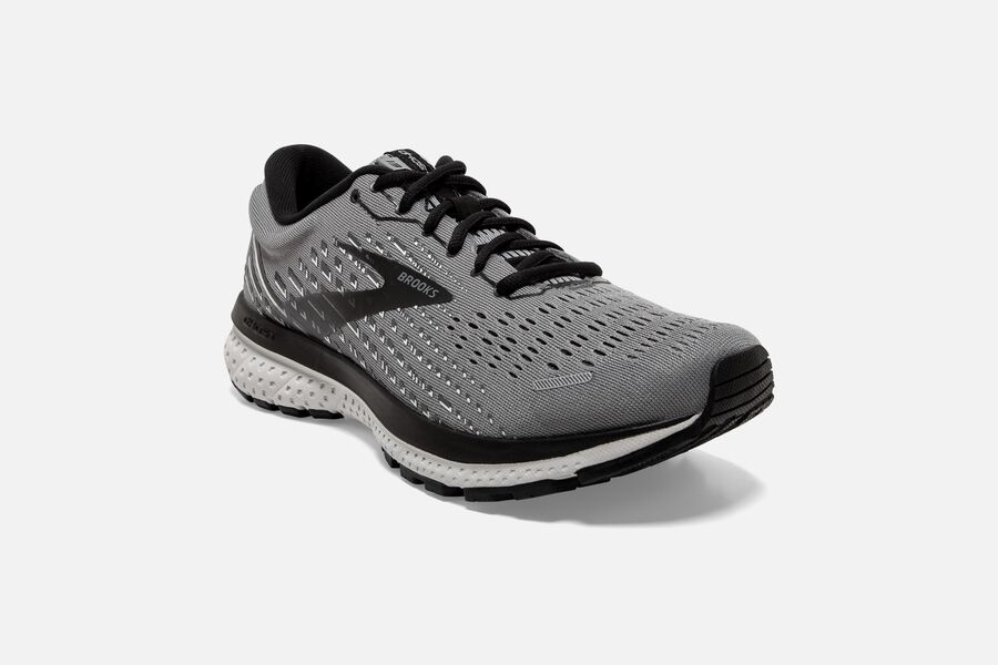 Brooks Ghost 13 Road Running Shoes - Mens - Grey/Black - EW5607324